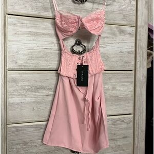 OUTCAST SIDRA MINI DRESS PINK